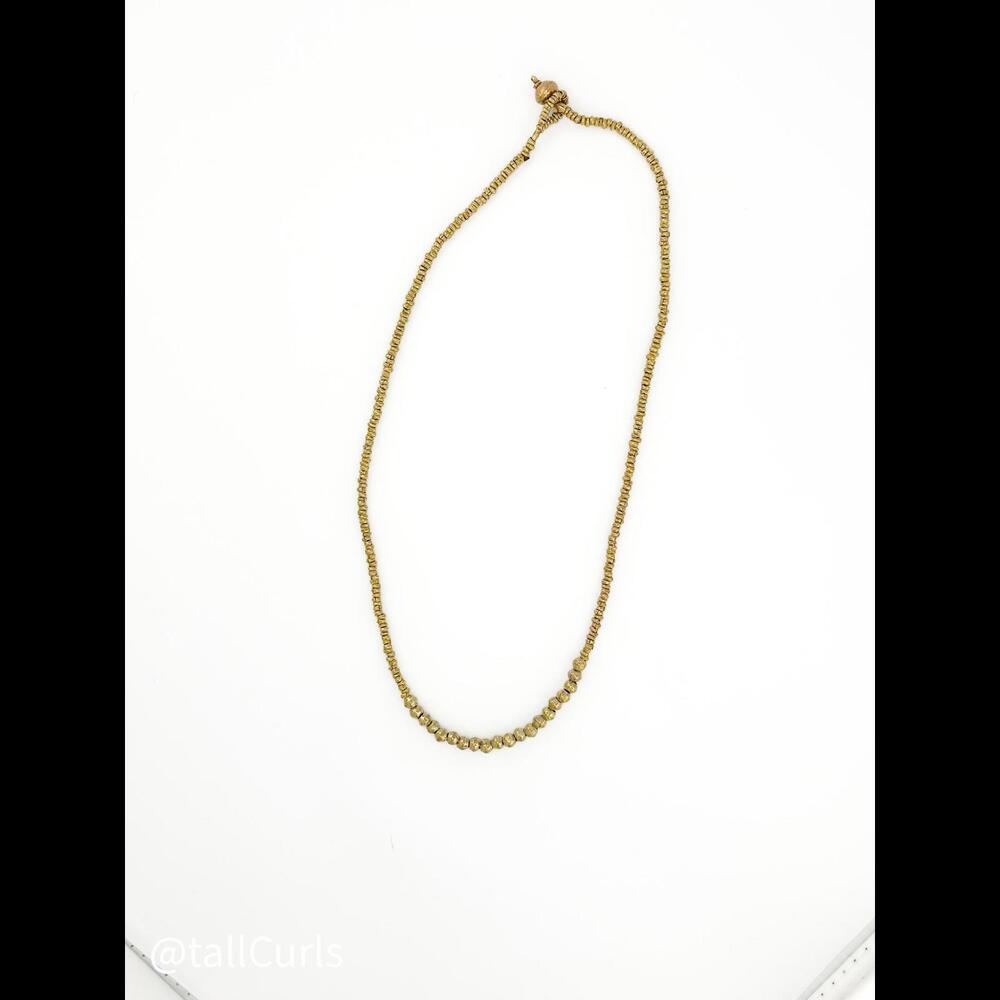 Etheopian Necklace - Brass Beaded Strand Necklace